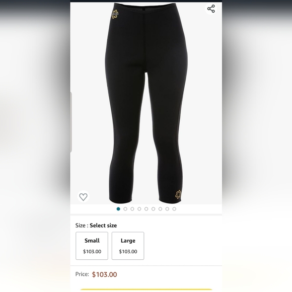 Zaggora Slimming Capri Hot Pants sz Large Neoprene Pants - Picture 3 of 9